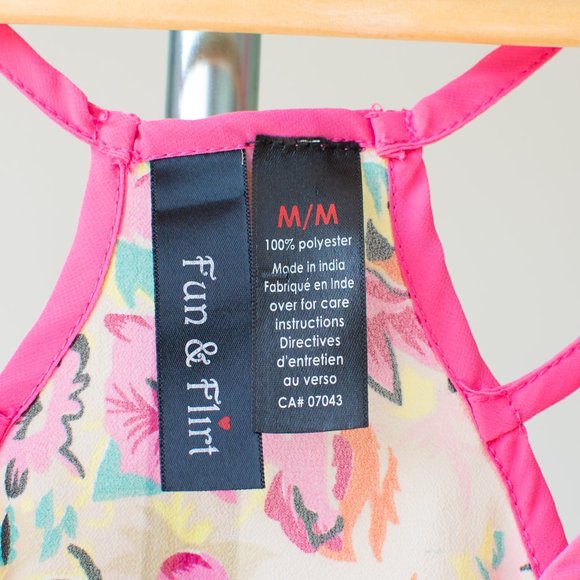 Pink multi-coloured sheer top size medium - Picture 6 of 6